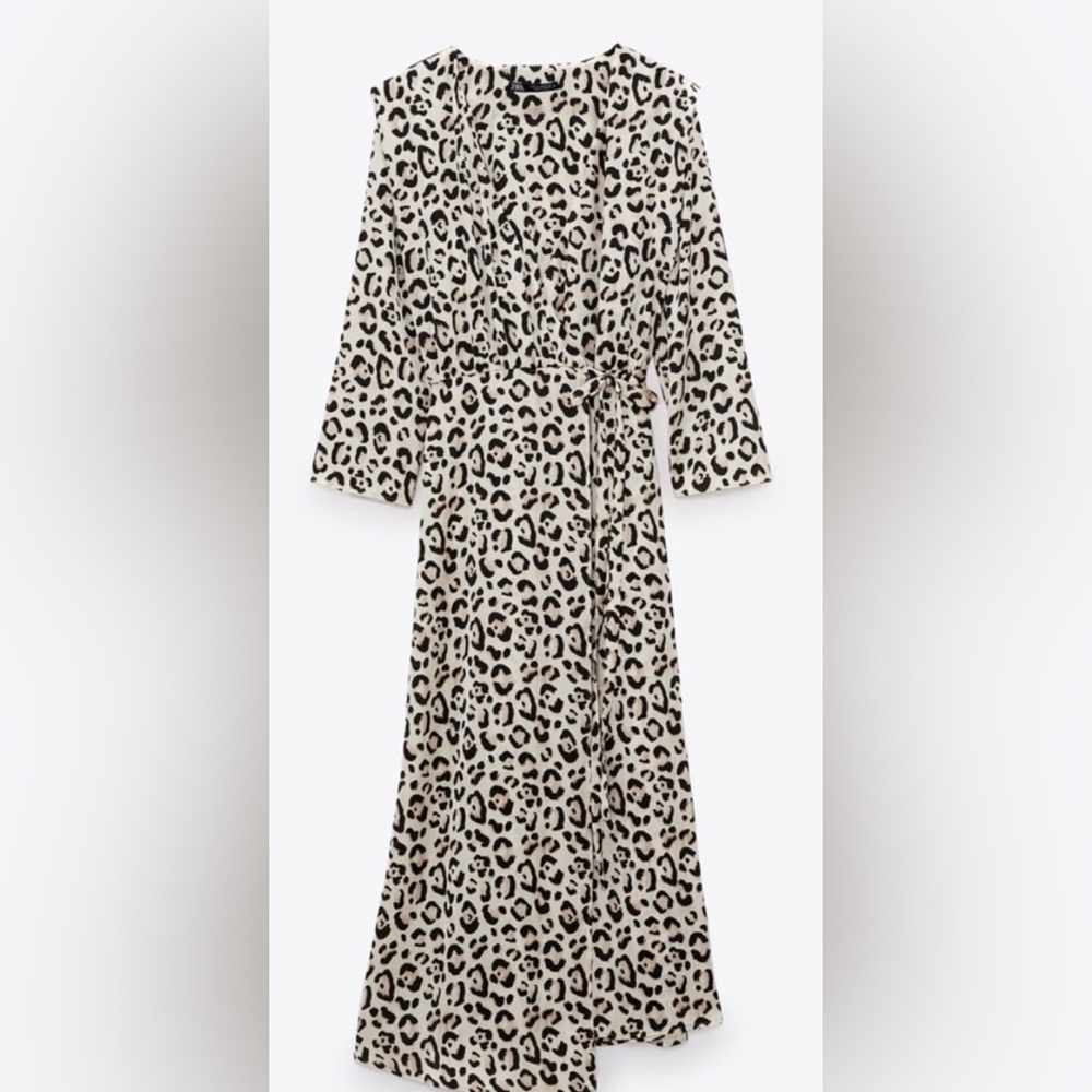 Zara Leopard Print Wrap Dress